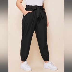 Paperbag Waist Tie Front Pants
